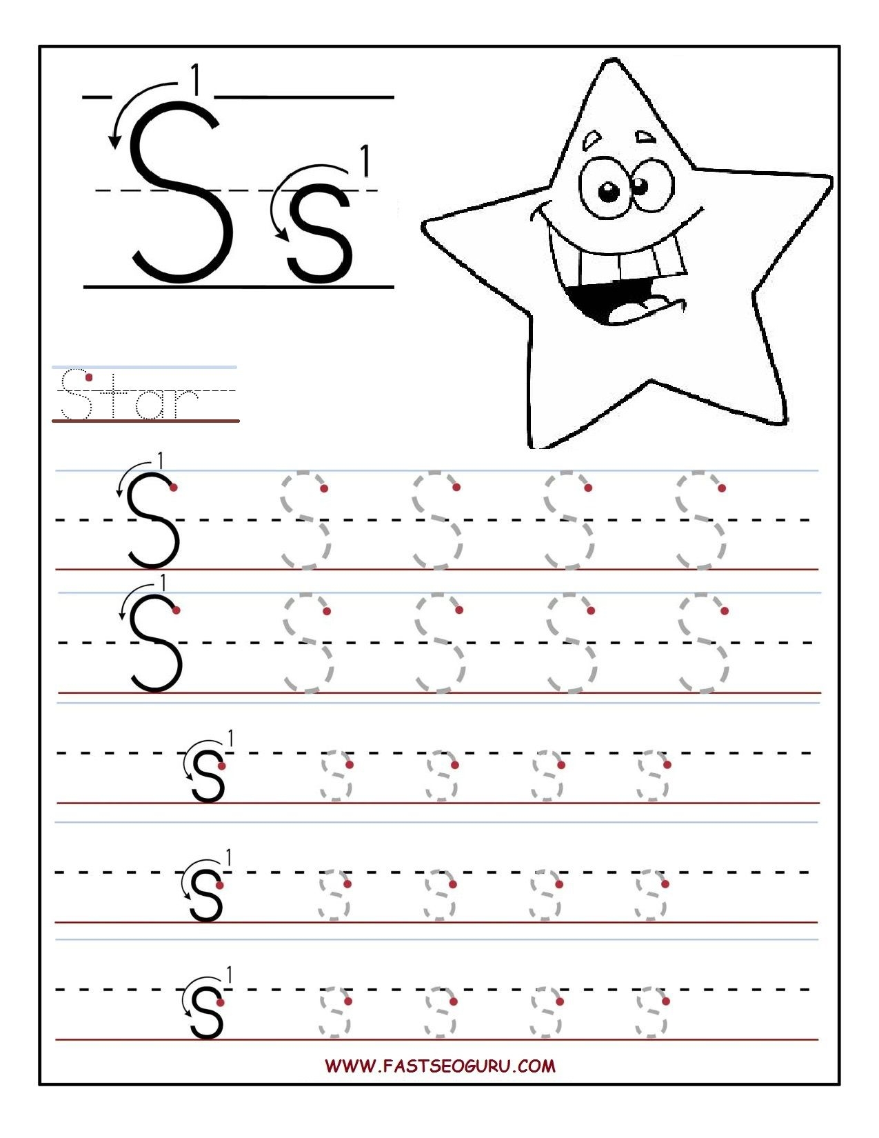 letter s worksheets for preschool