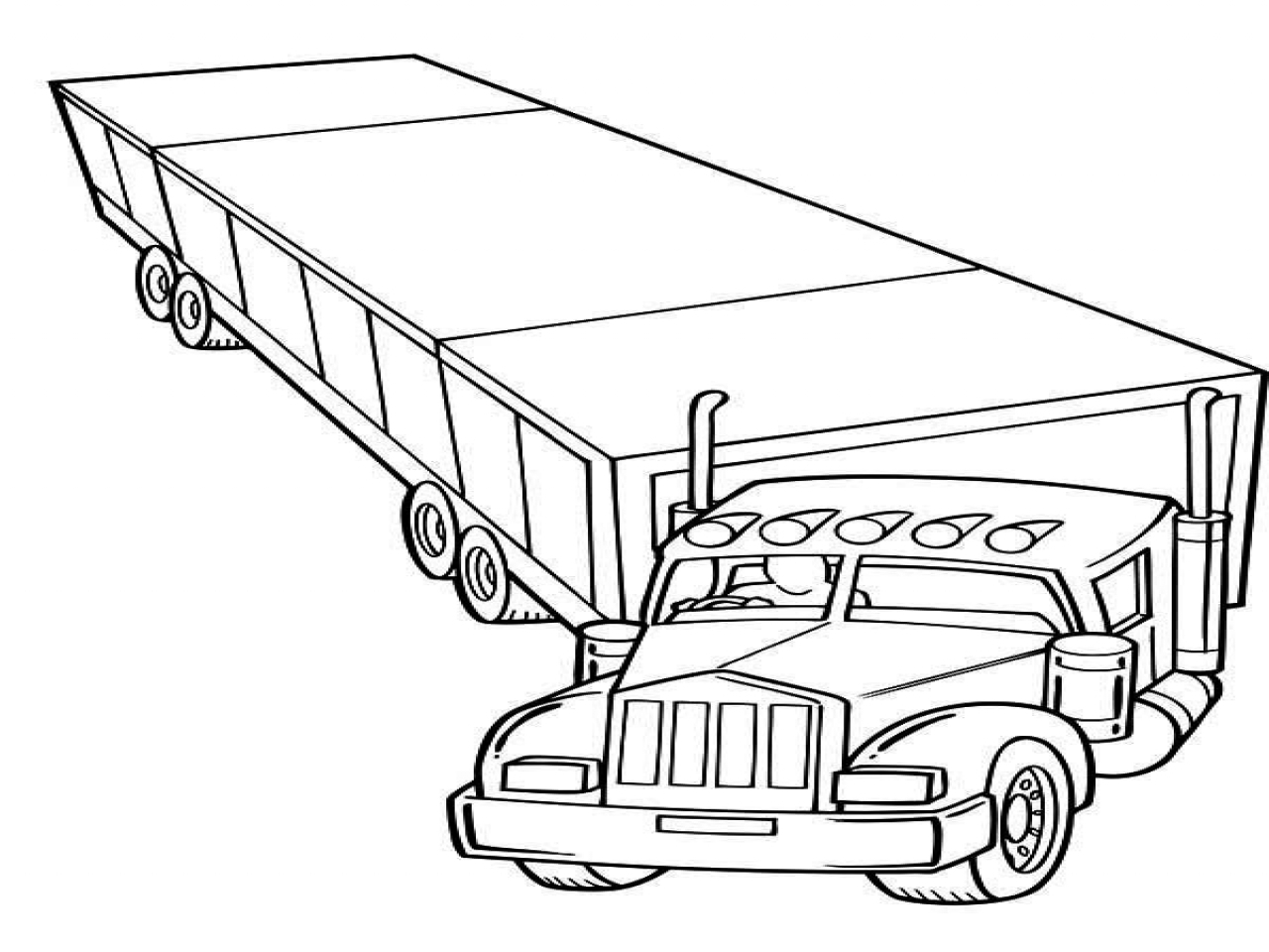 Trailer Truck Coloring Pages At GetDrawings Free Download