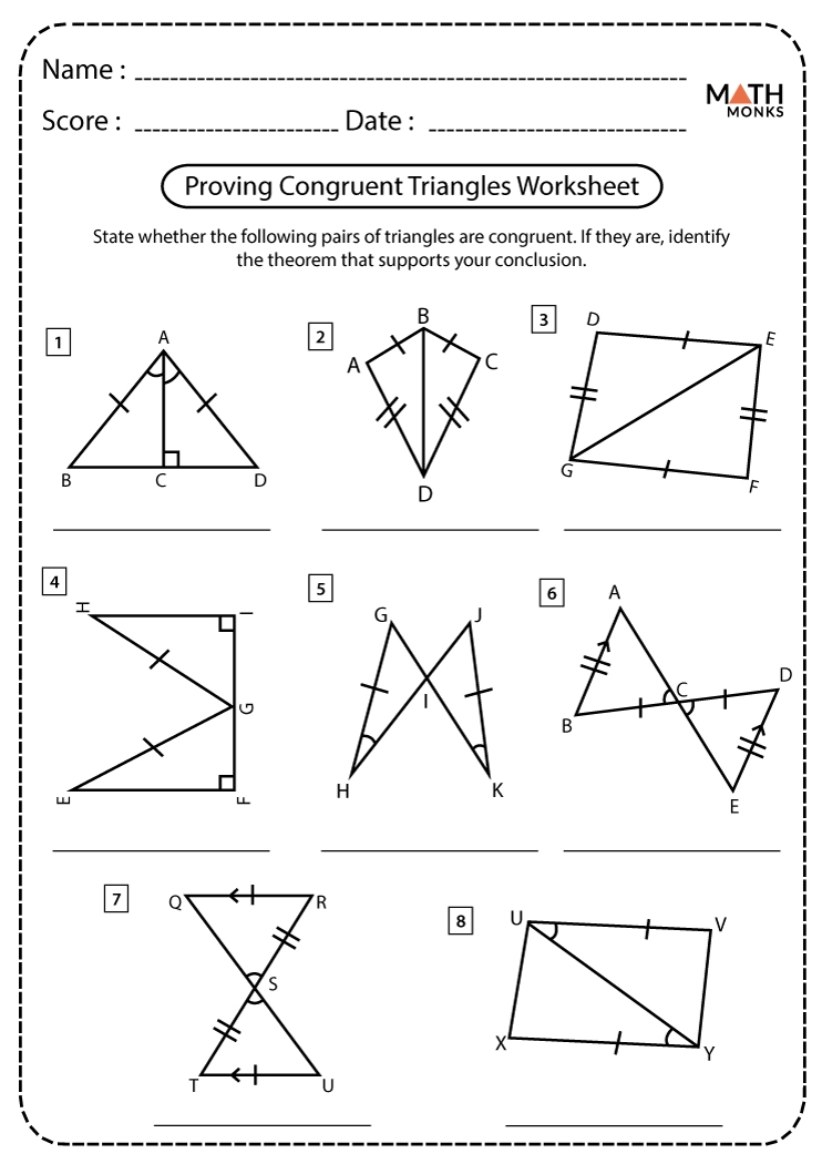 Triangle Congruence Worksheet 2 TraingleWorksheets
