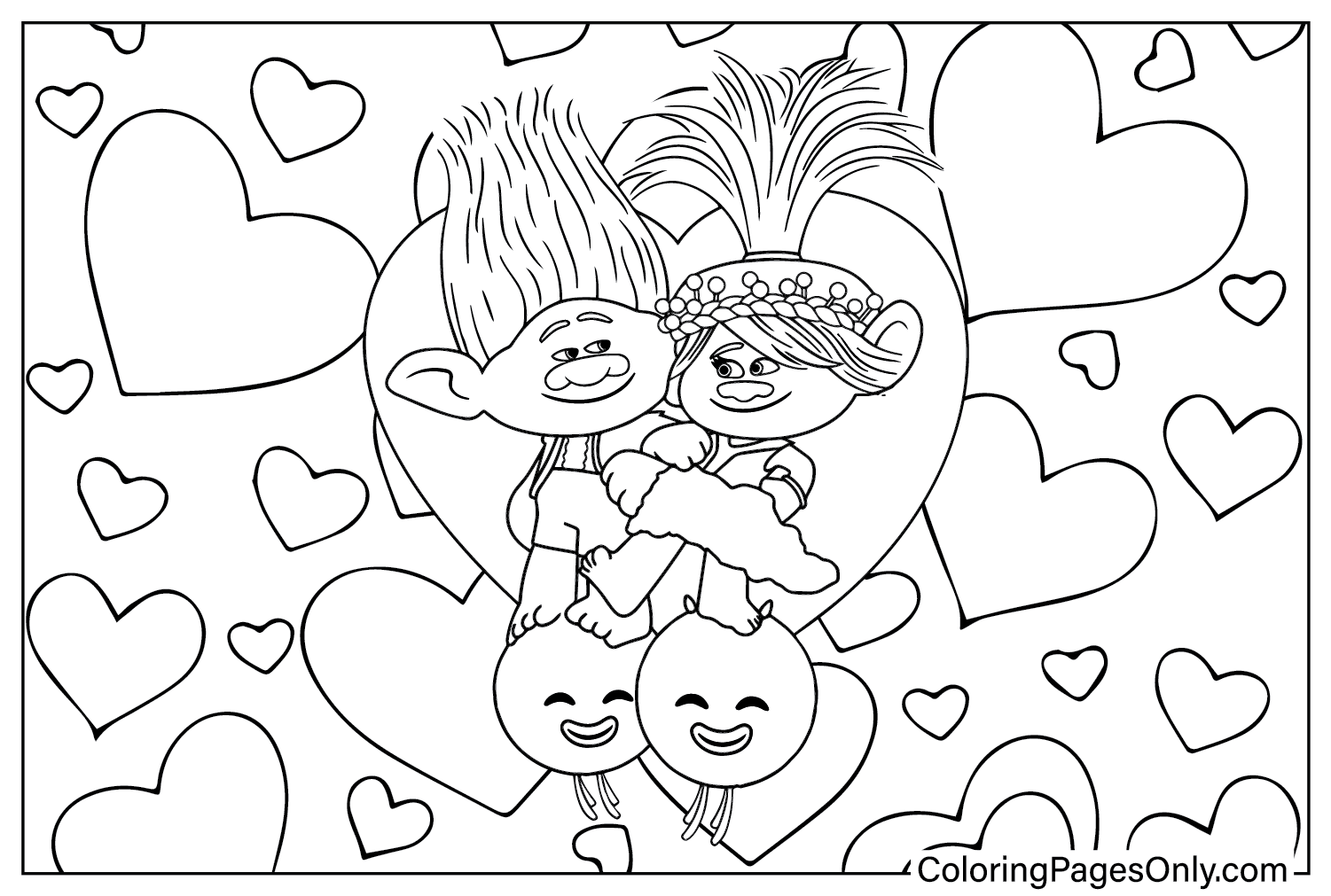 Trolls Band Together Coloring Sheet Free Printable Coloring Pages
