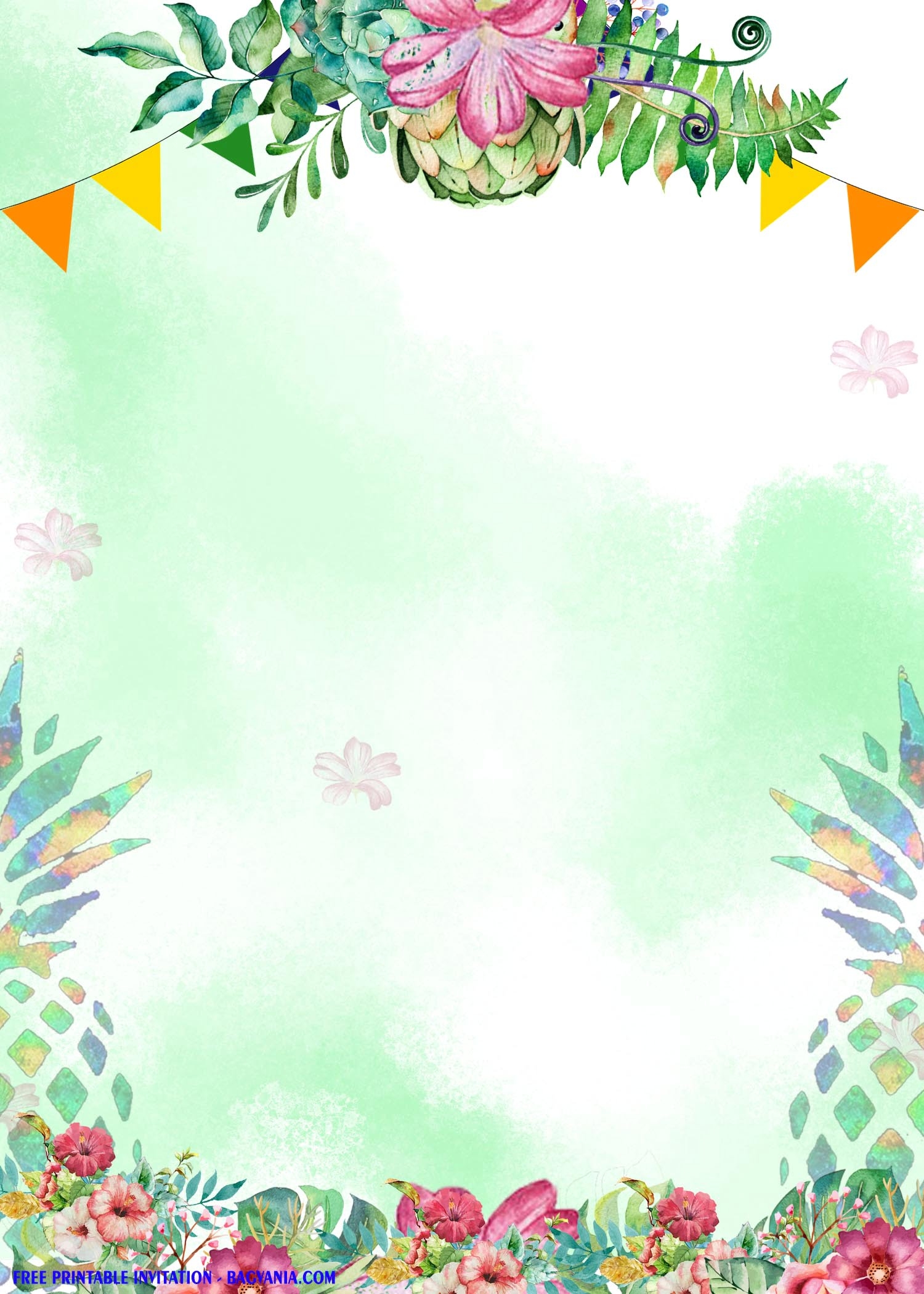 Tropical Invitations Template Free