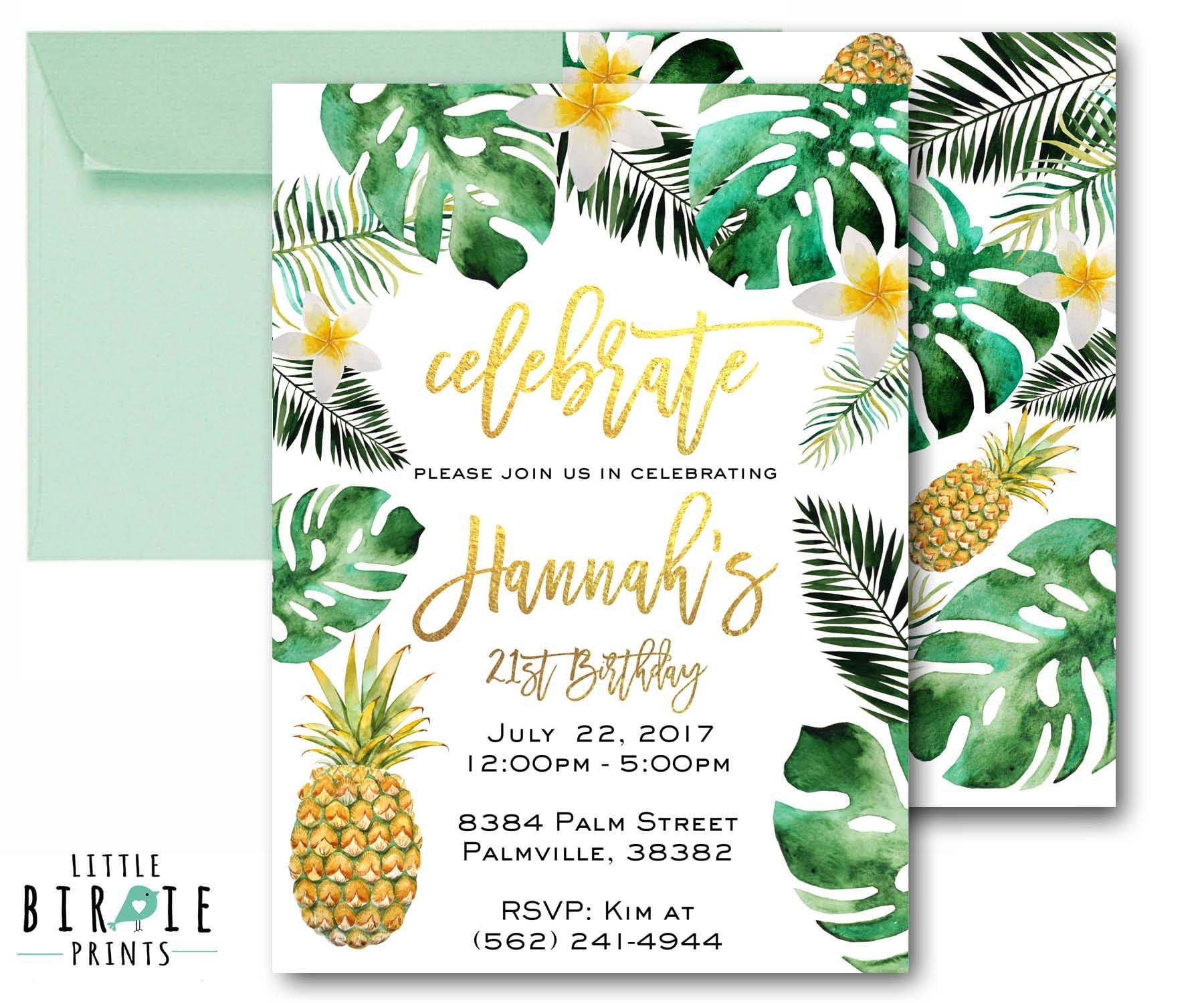 tropical invitations template free