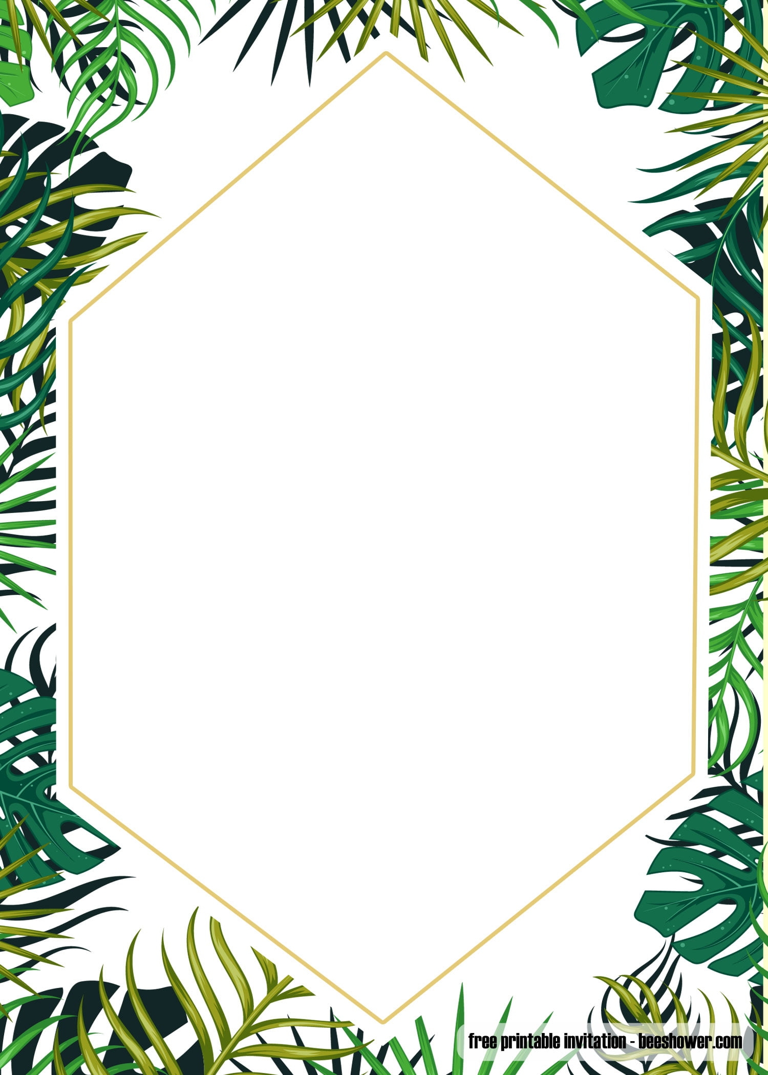 Tropical Invitations Template Free