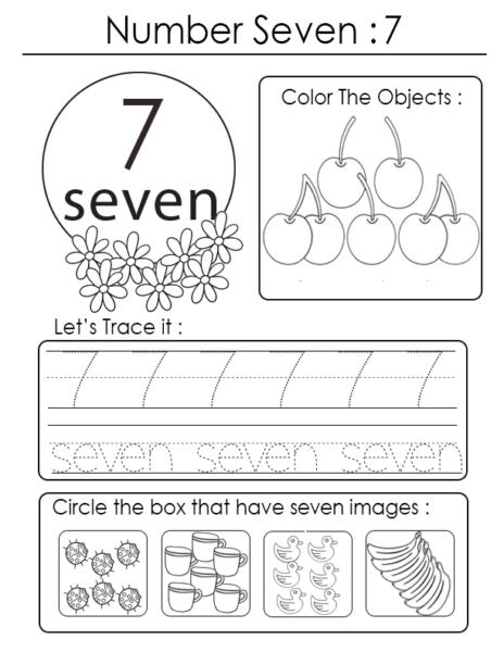 Try Our Free Printable Number Seven Worksheet For Kids
