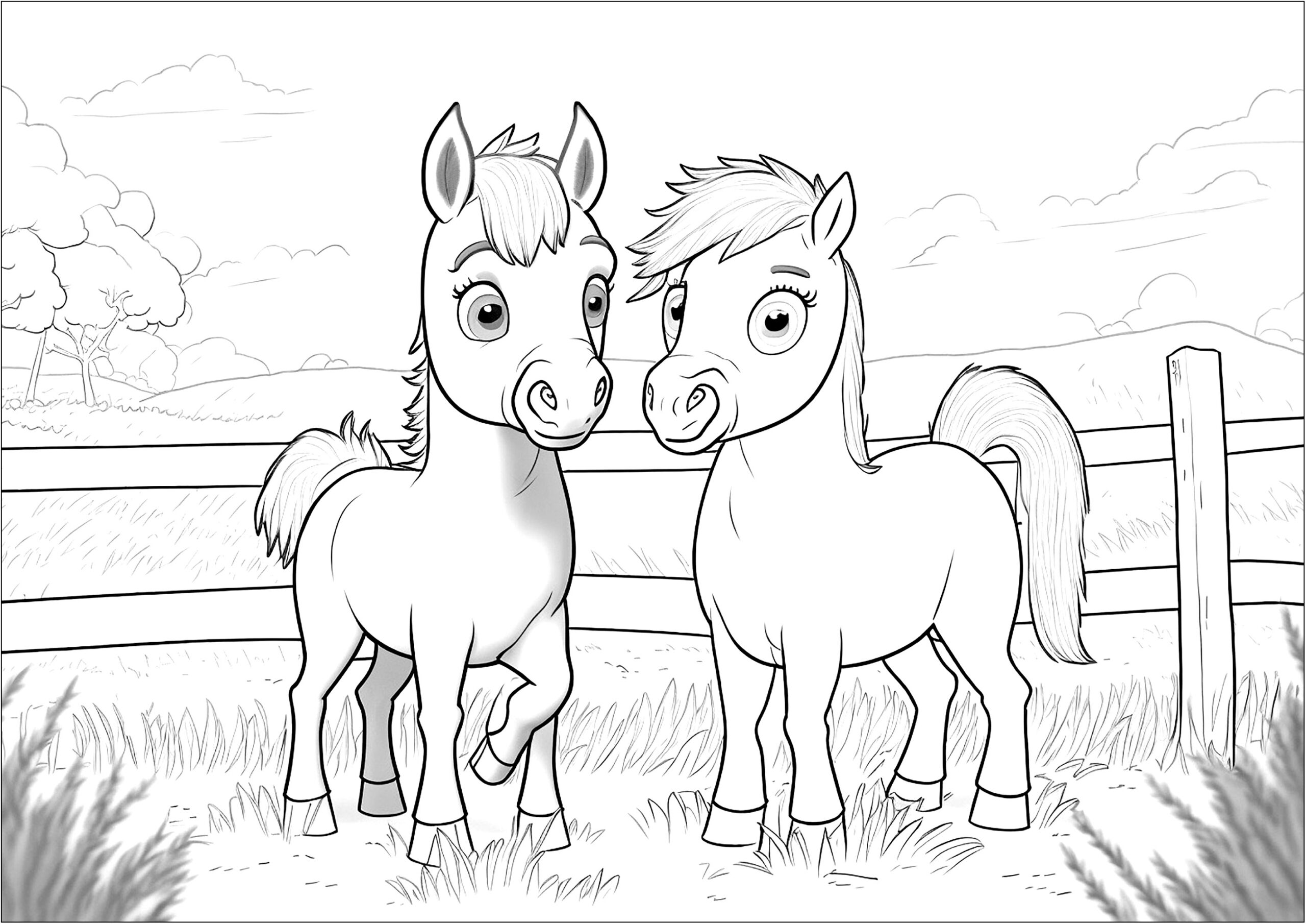 Printable Coloring Pages Of Horses