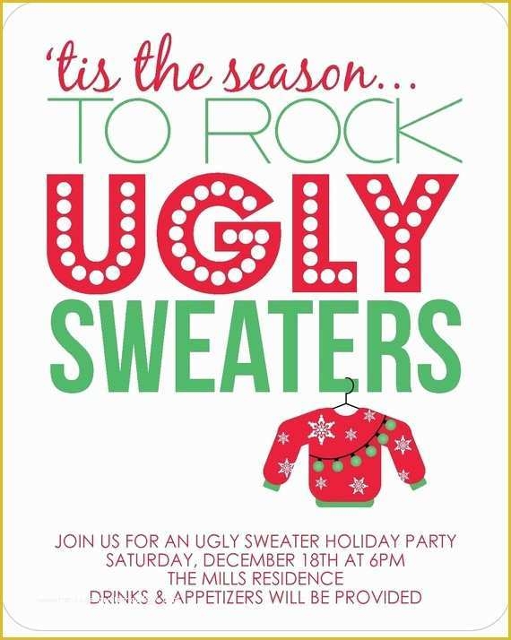 Ugly Sweater Flyer Template Free Of Ugly Christmas Sweater Contest 
