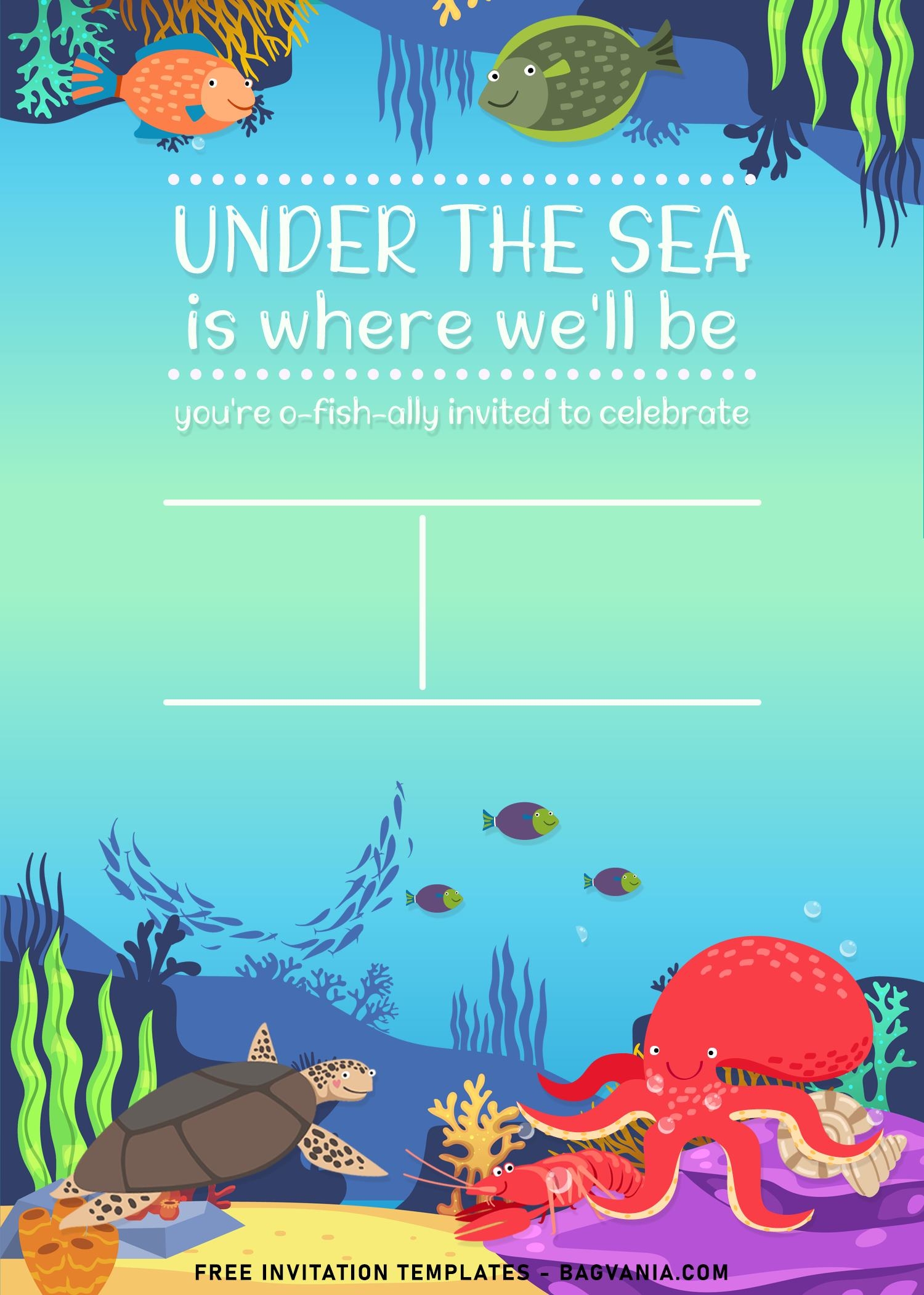 Under The Sea Invitation Template