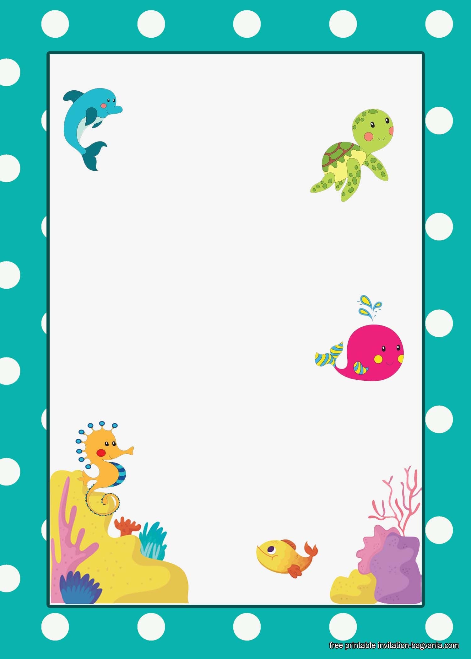 Under The Sea Invitation Template