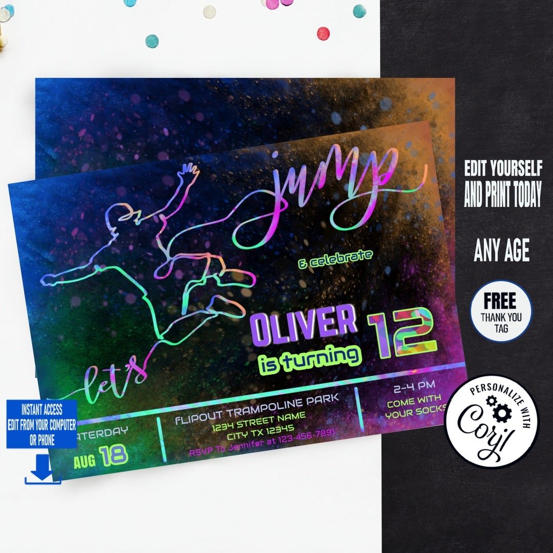 urban air invitation template