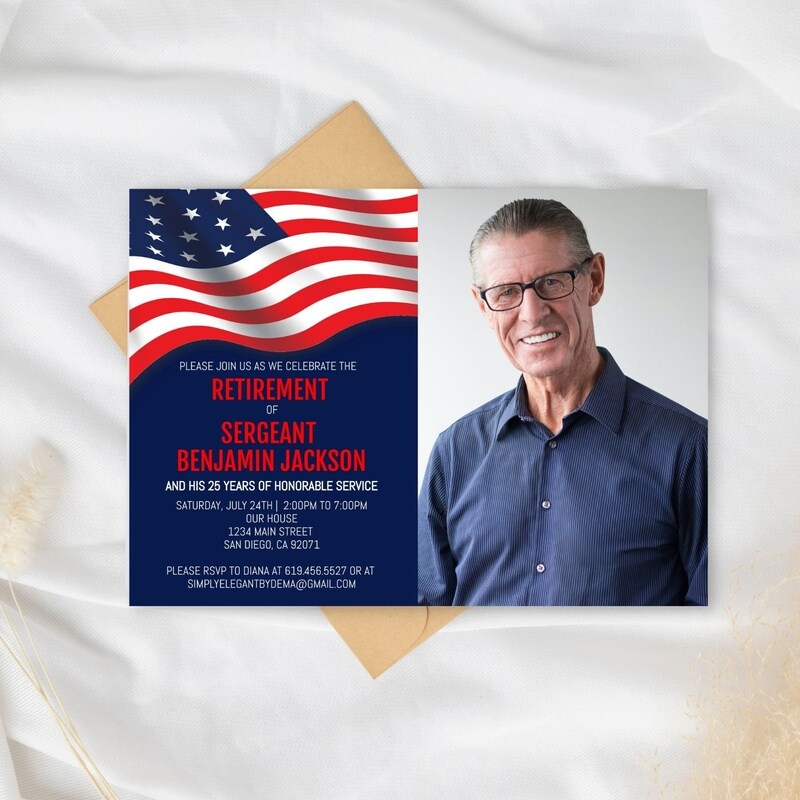 Us Air Force Invitation Template Etsy