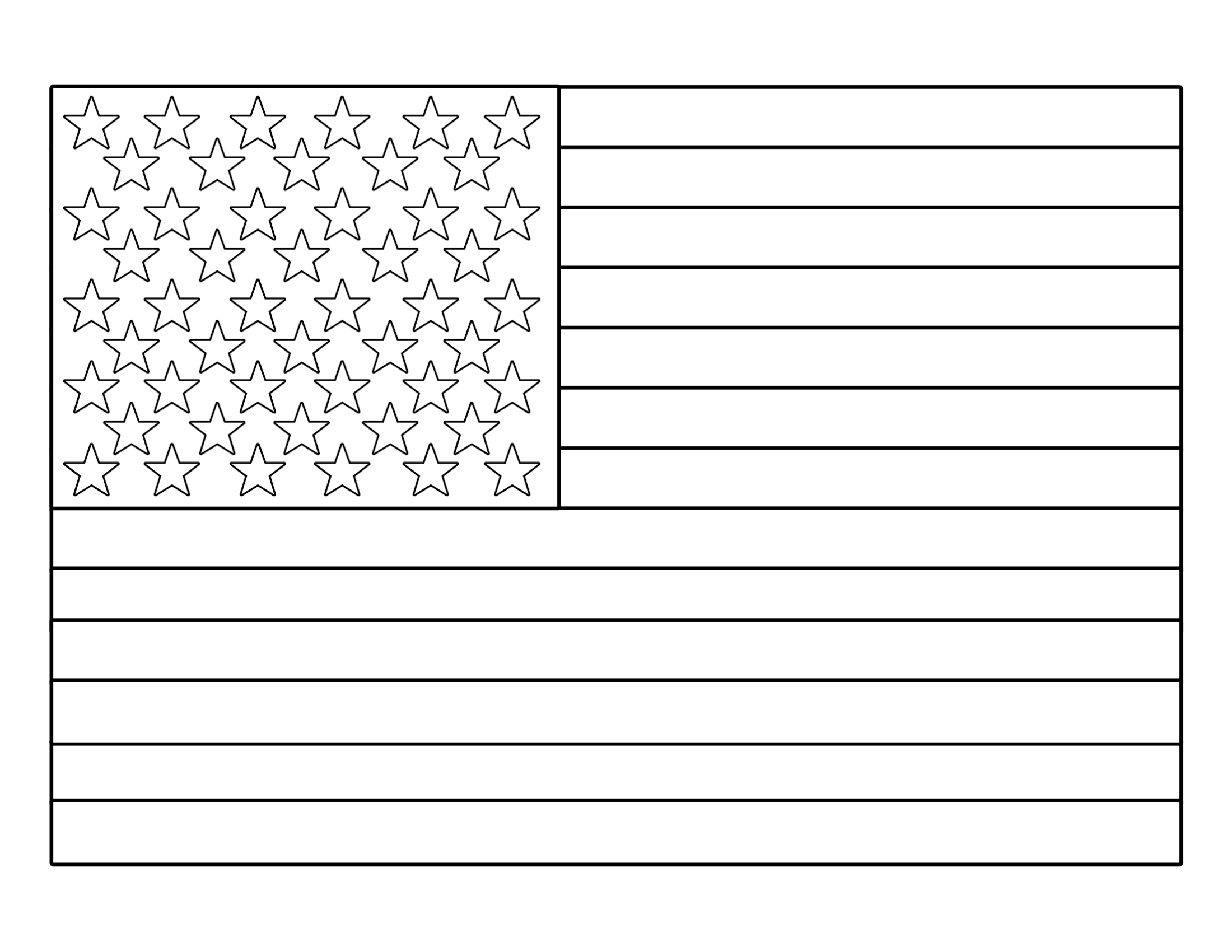 Us Flag Color Page