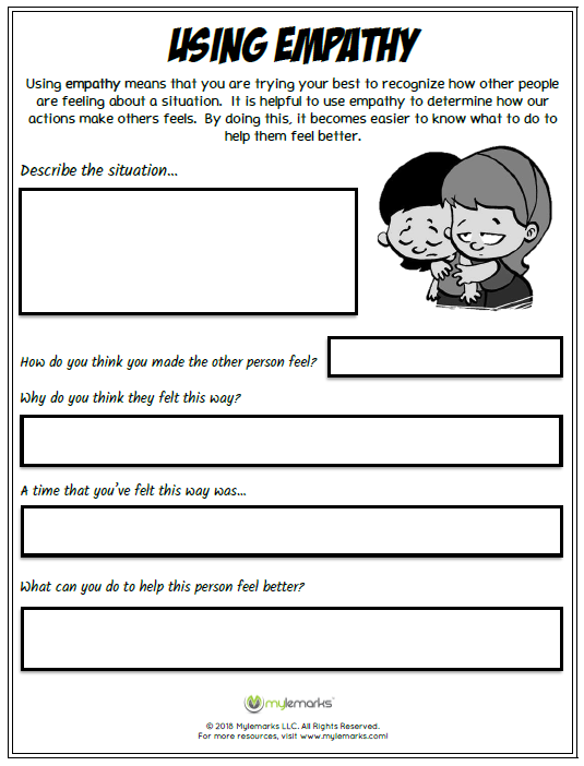 Using Empathy Worksheet SkillsWorksheets