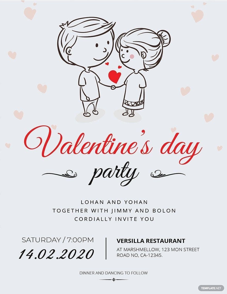 valentine's day party invitation template