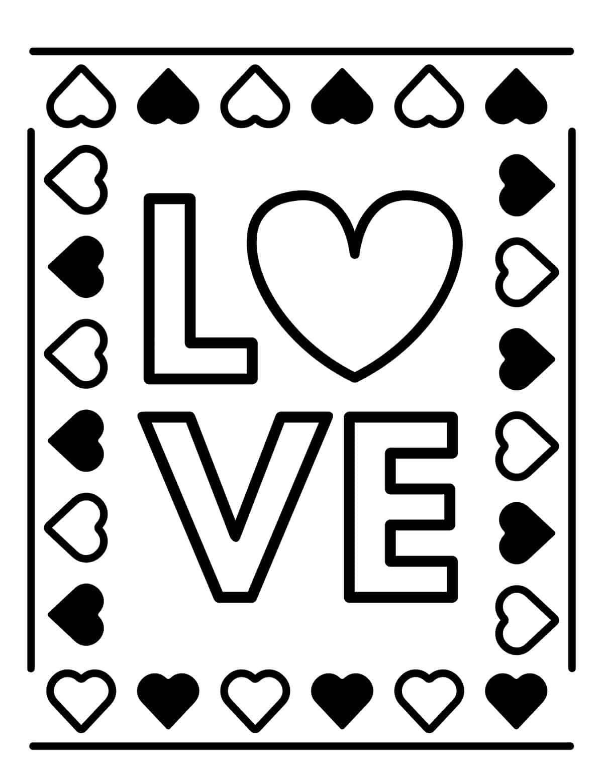 Valentine Coloring Pages Color Coloring Pages