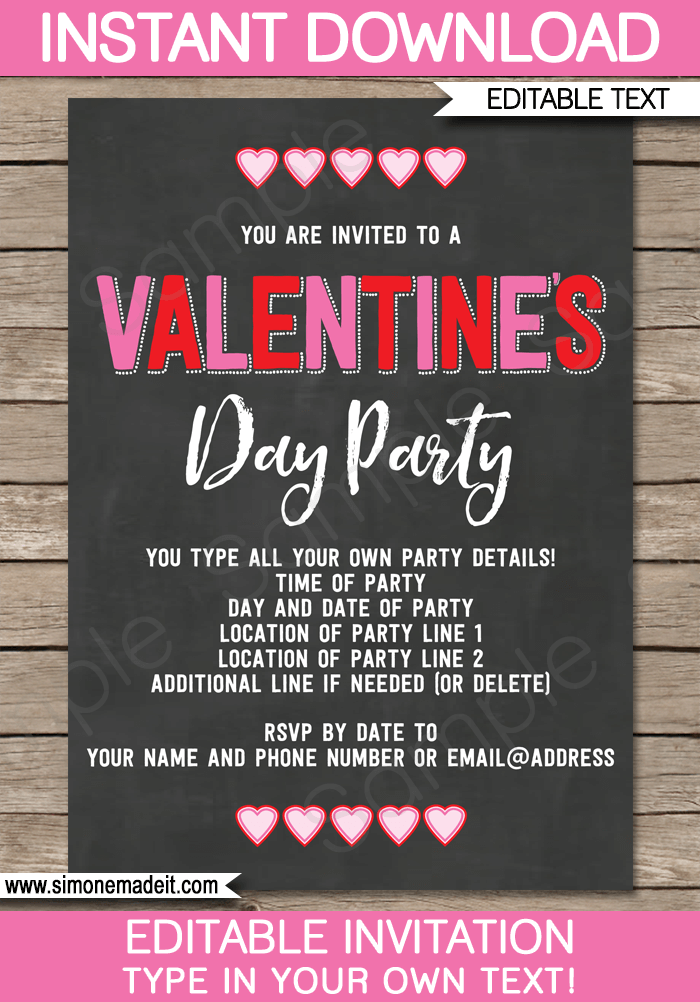 Valentine Invite Template Free