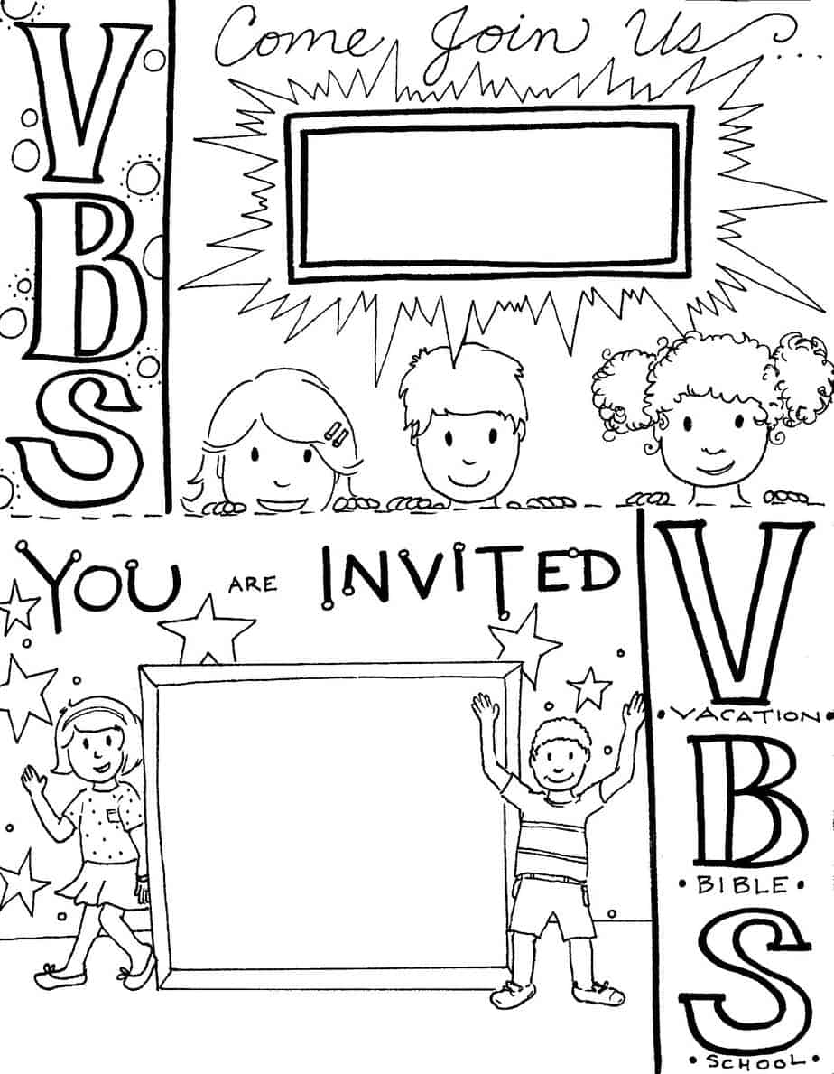 vbs invitation template