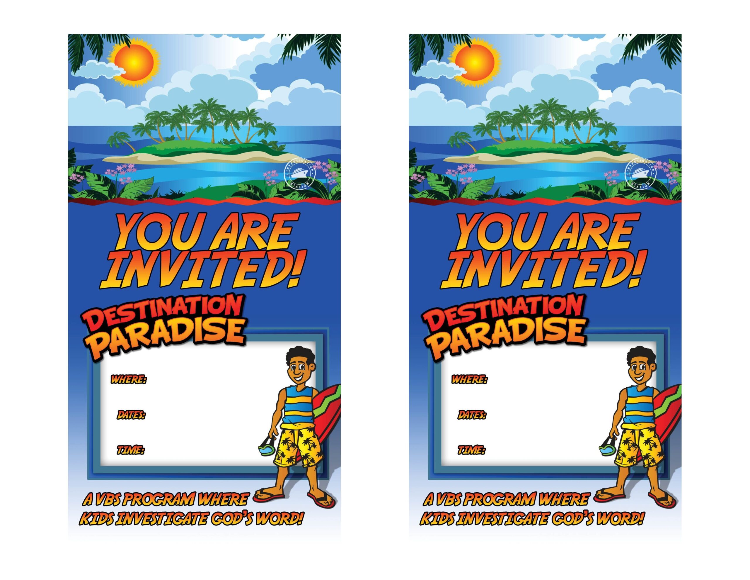 Vbs Invitation Template Web Create Vacation Bible School Flyer