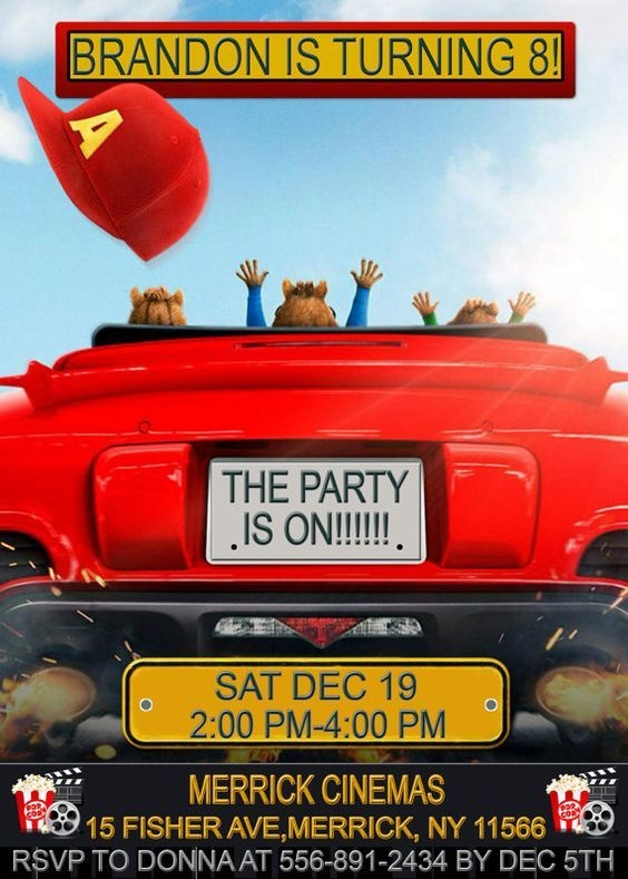 View Alvin And The Chipmunks Party Invitations Gif US Invitation Template