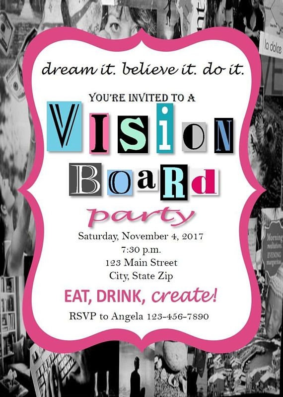 Vision Board Invitation Template