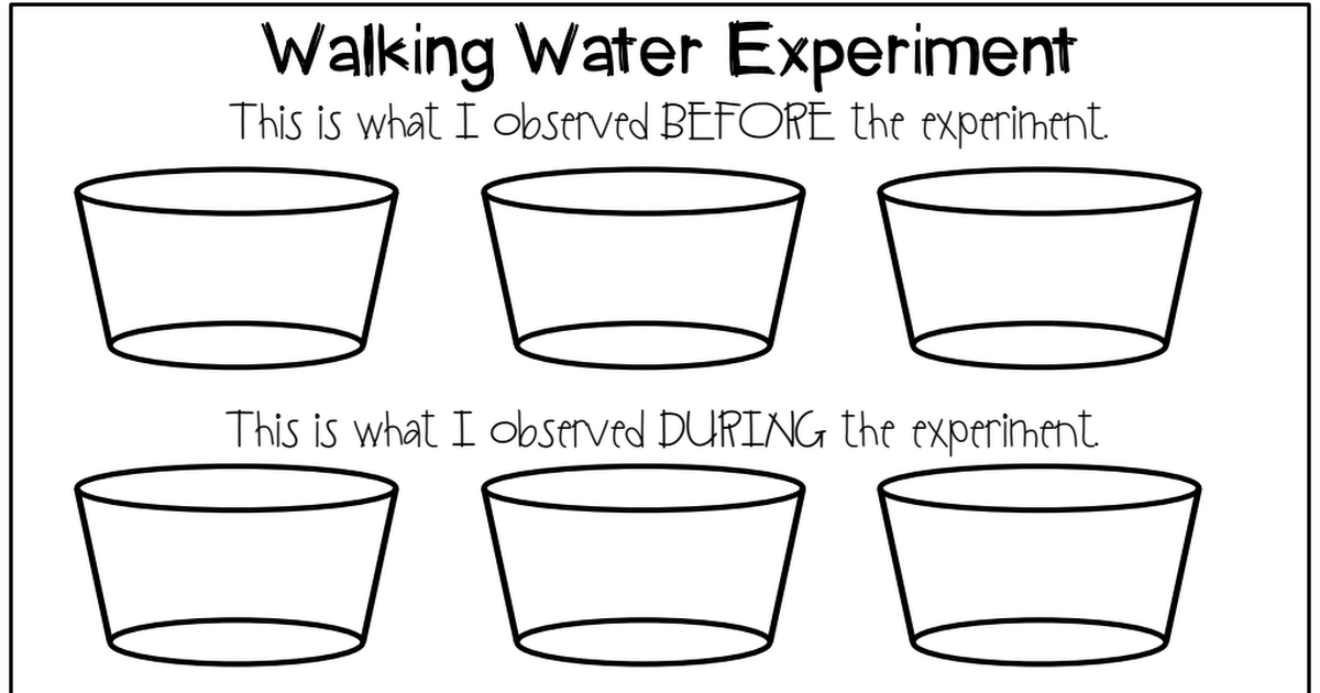 printable walking water experiment worksheet pdf