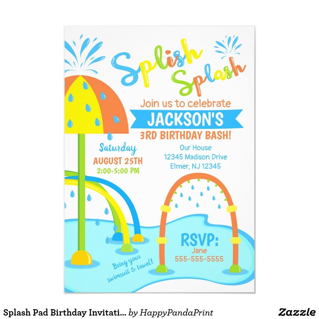 Water Park Invitation Template