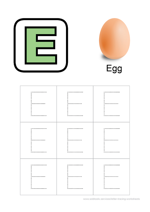 Webtools Letter 39 E 39 Tracing Worksheet