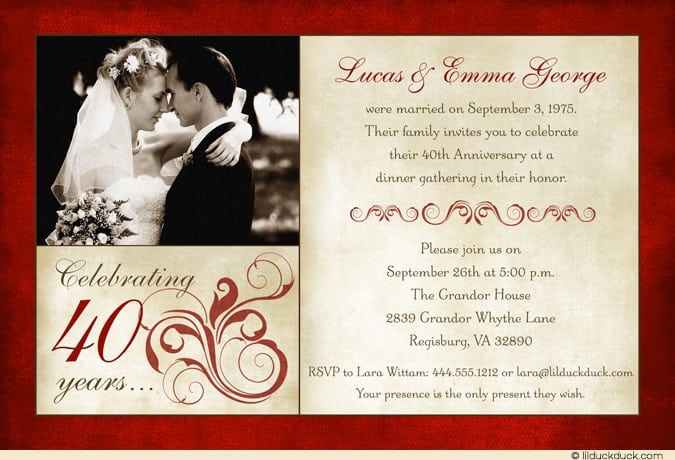10 year anniversary invitation templates