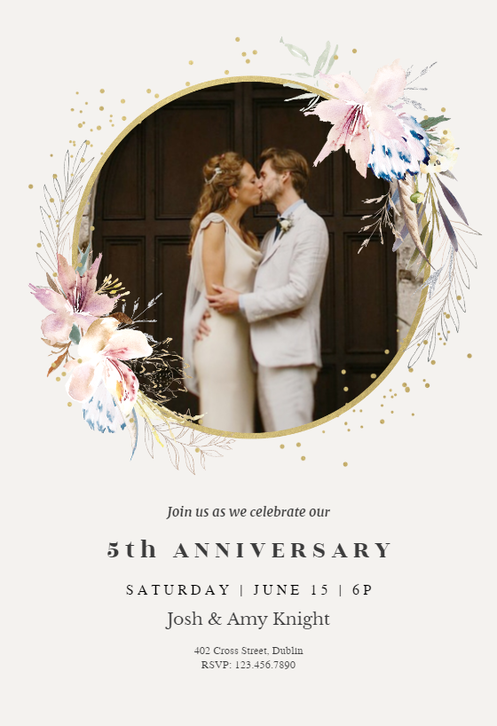 Wedding Anniversary Invitations Templates Free Download Printable
