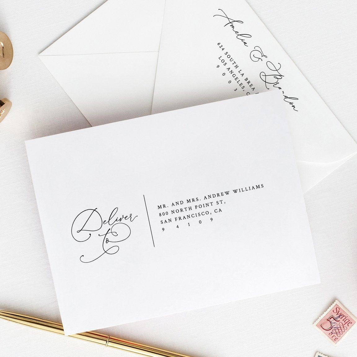 wedding invitation address template