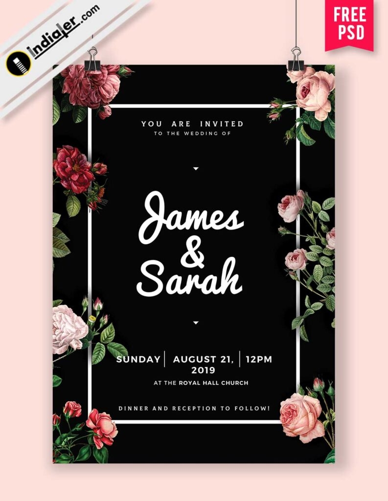 Wedding Invitation Card Template Free Psd Infoupdate