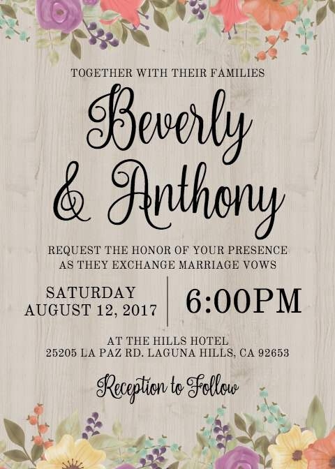 Wedding Invitation Templates Free Wedding Invitation Templates