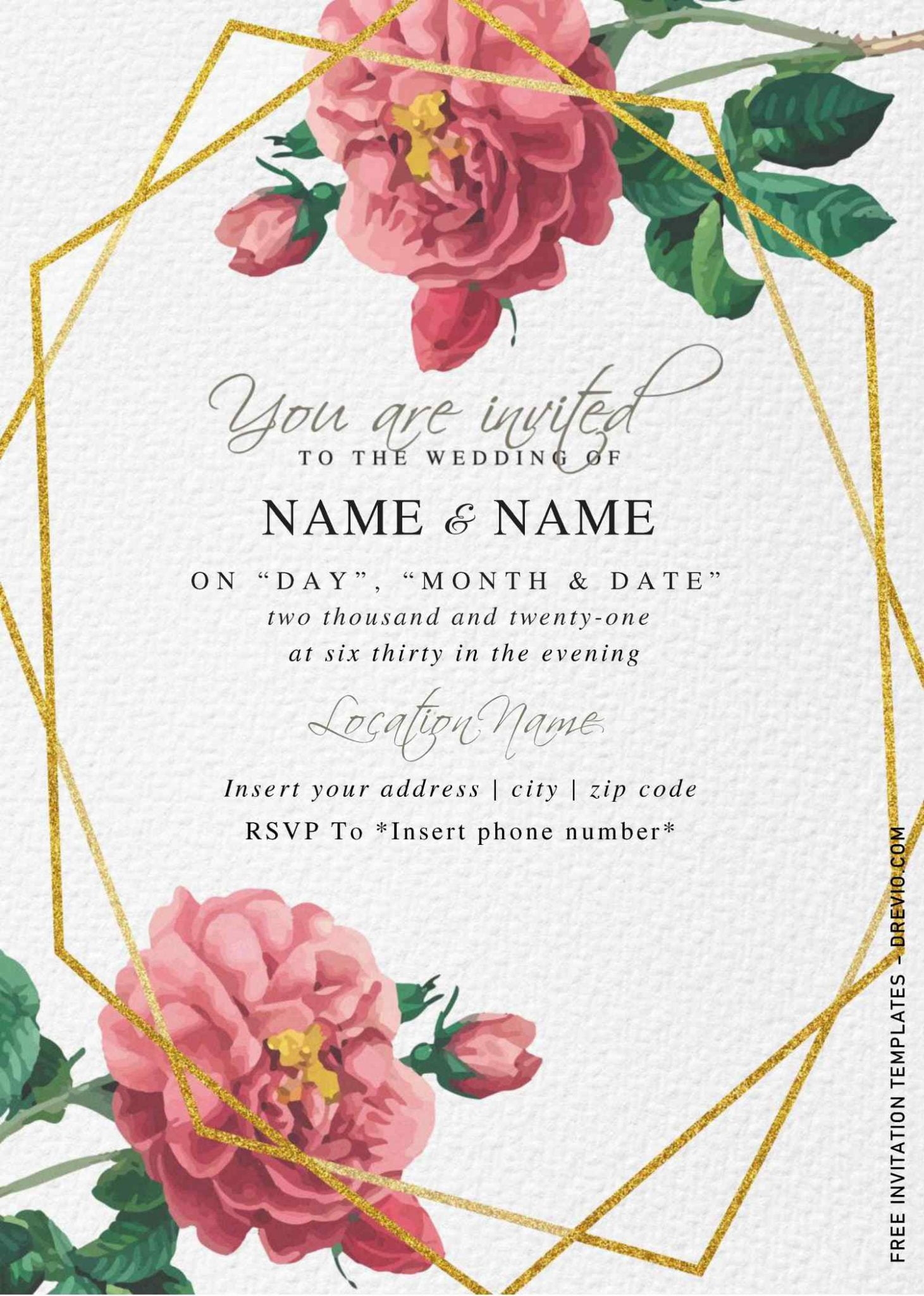 wedding invite word template