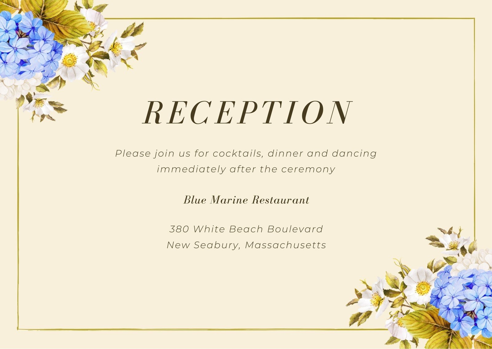 Wedding Reception Template