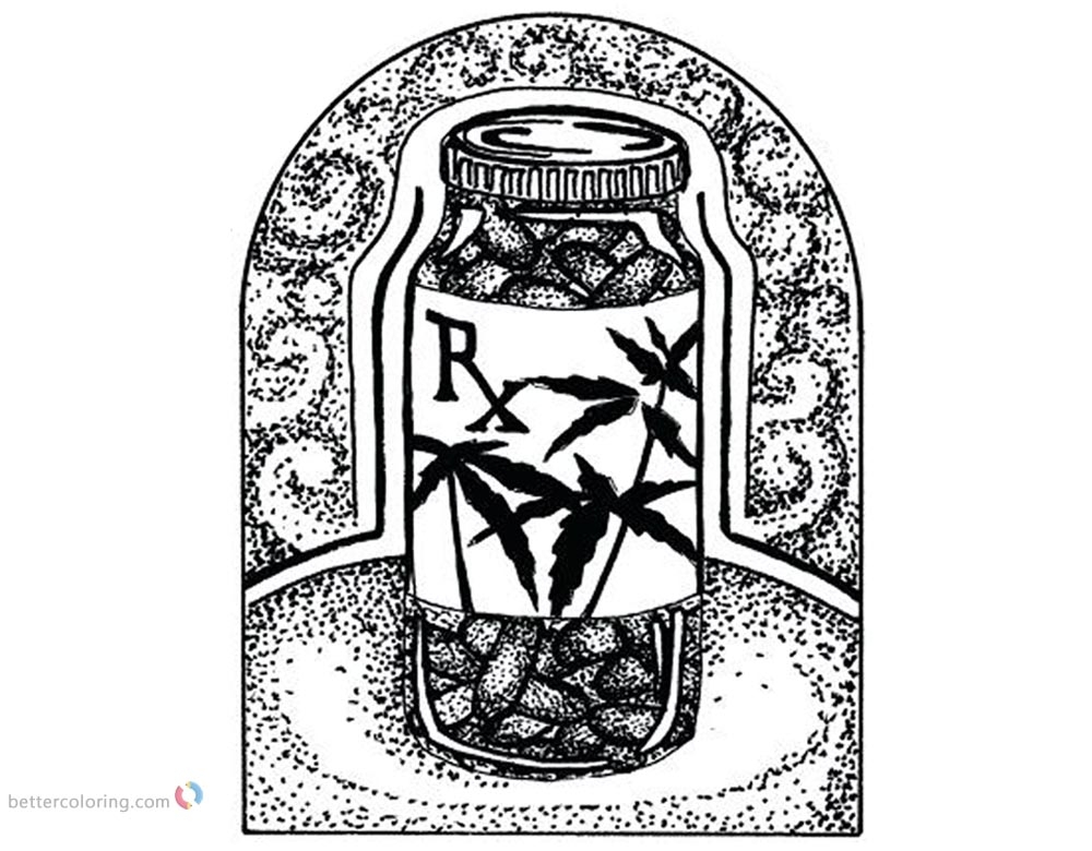 Weed Coloring Pages Cannabis Coloring Sheet Marijuana Tattoos Free 