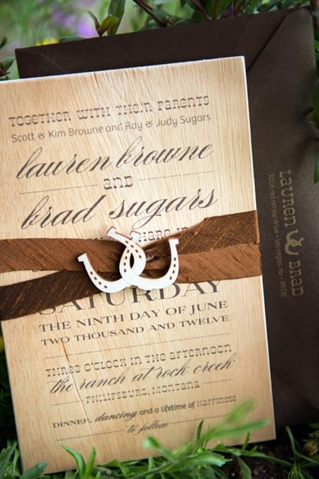 western wedding invitation templates