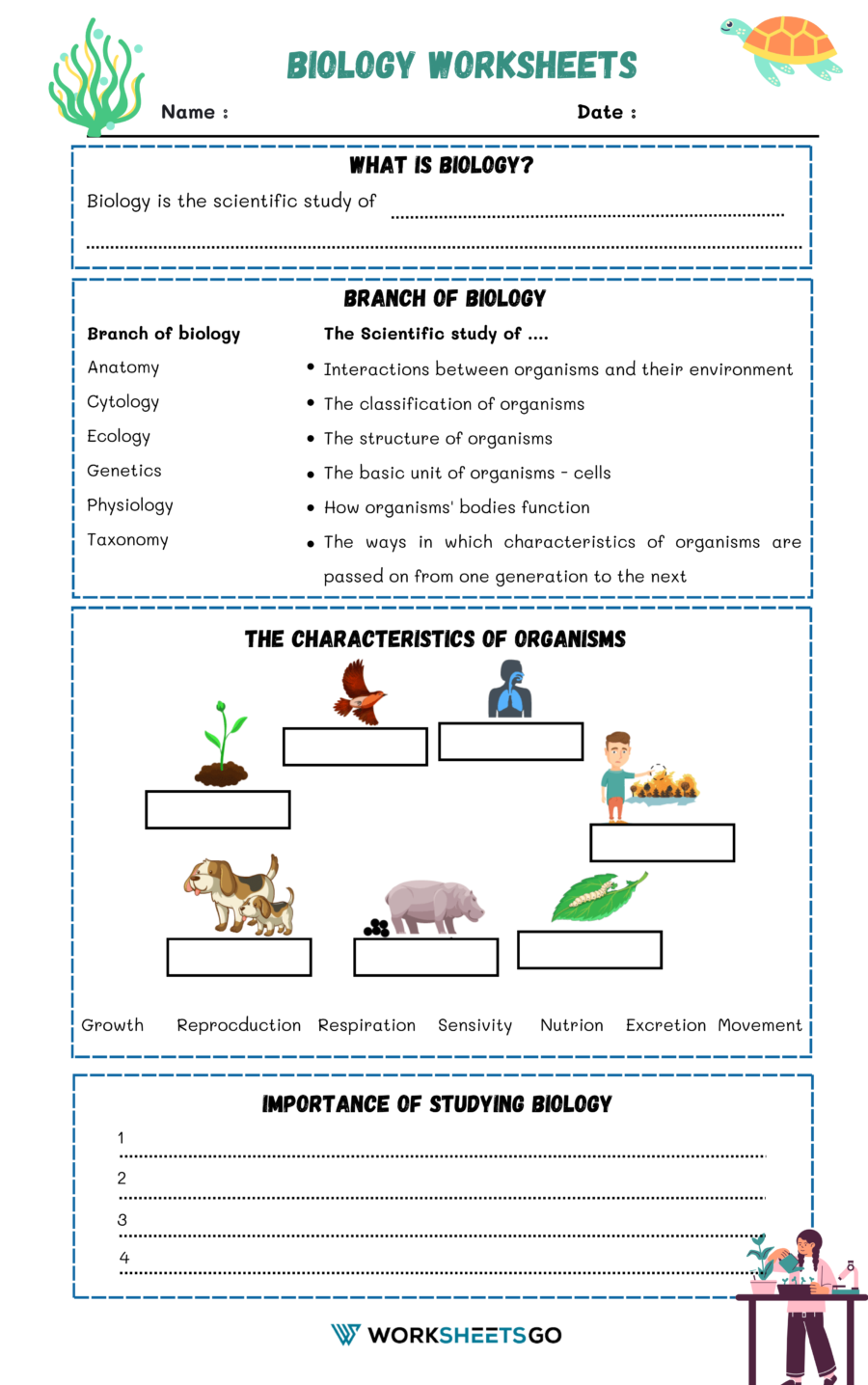 What Is Biology Worksheets WorksheetsGO