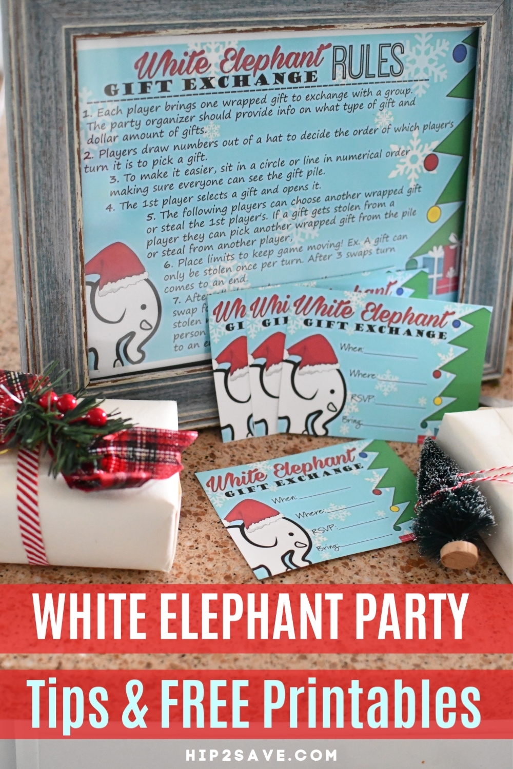 free printable white elephant invitation template free