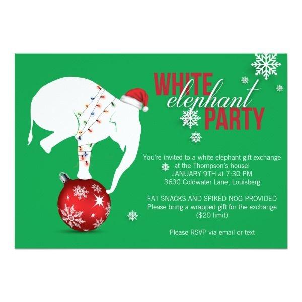 white elephant invite template