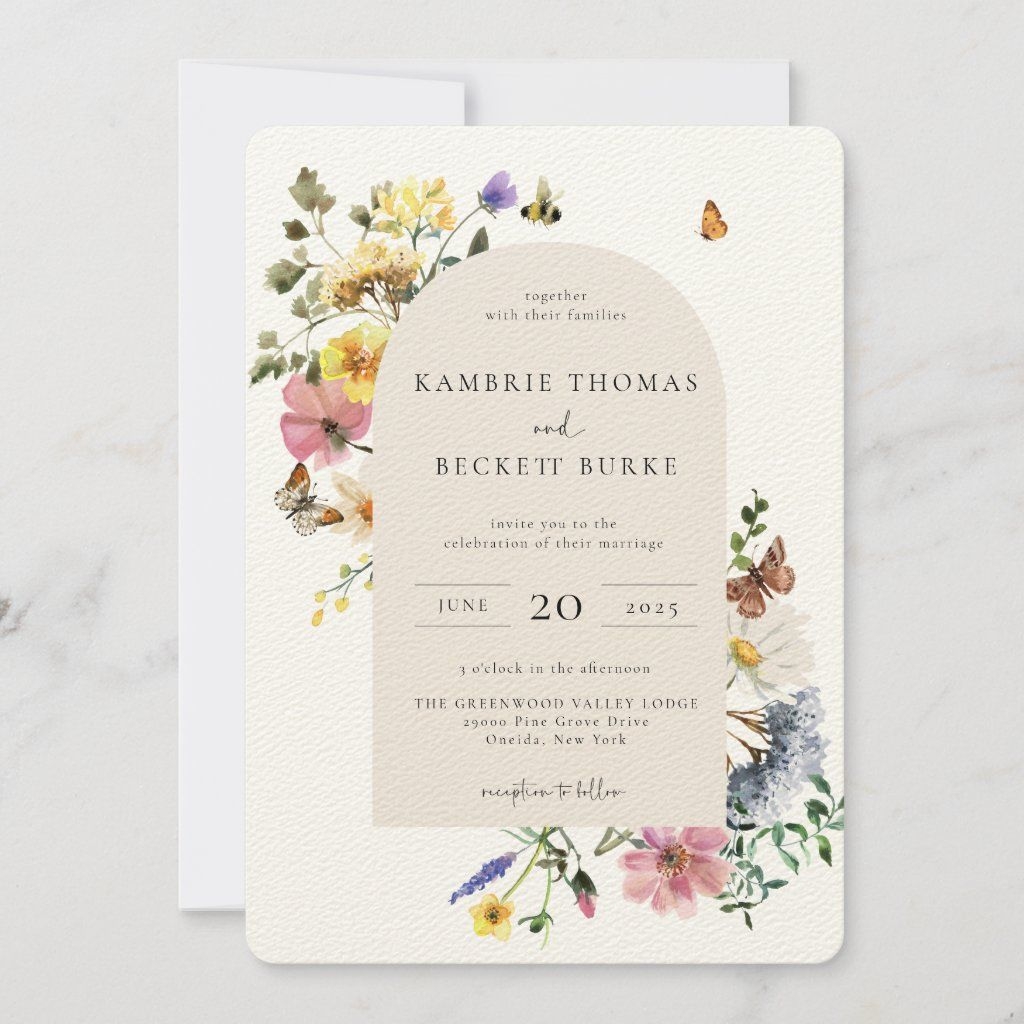 wildflower invitation template free
