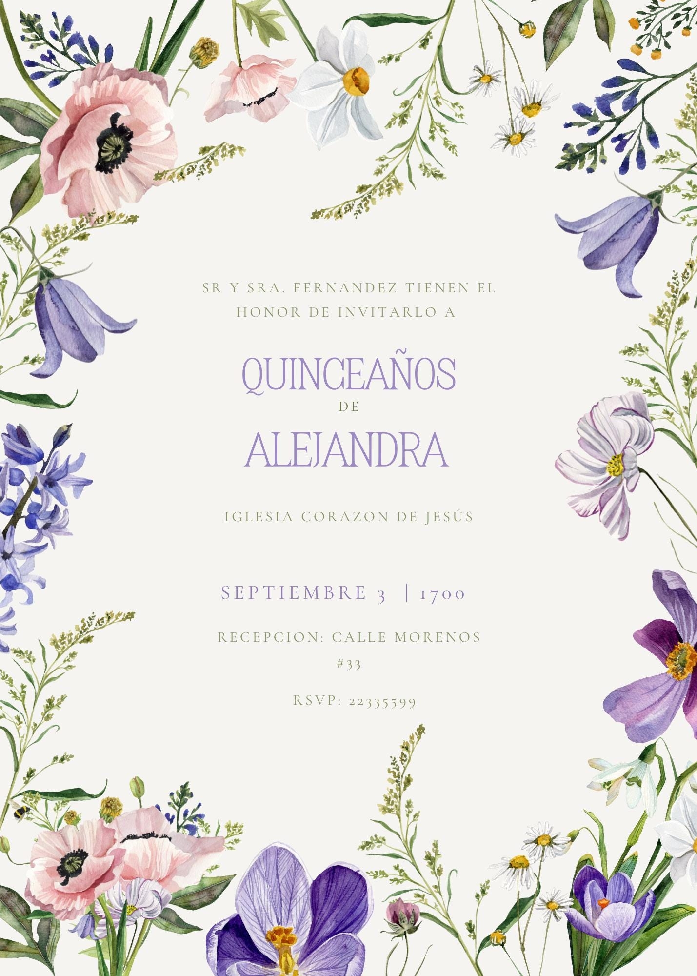 spanish invitation template