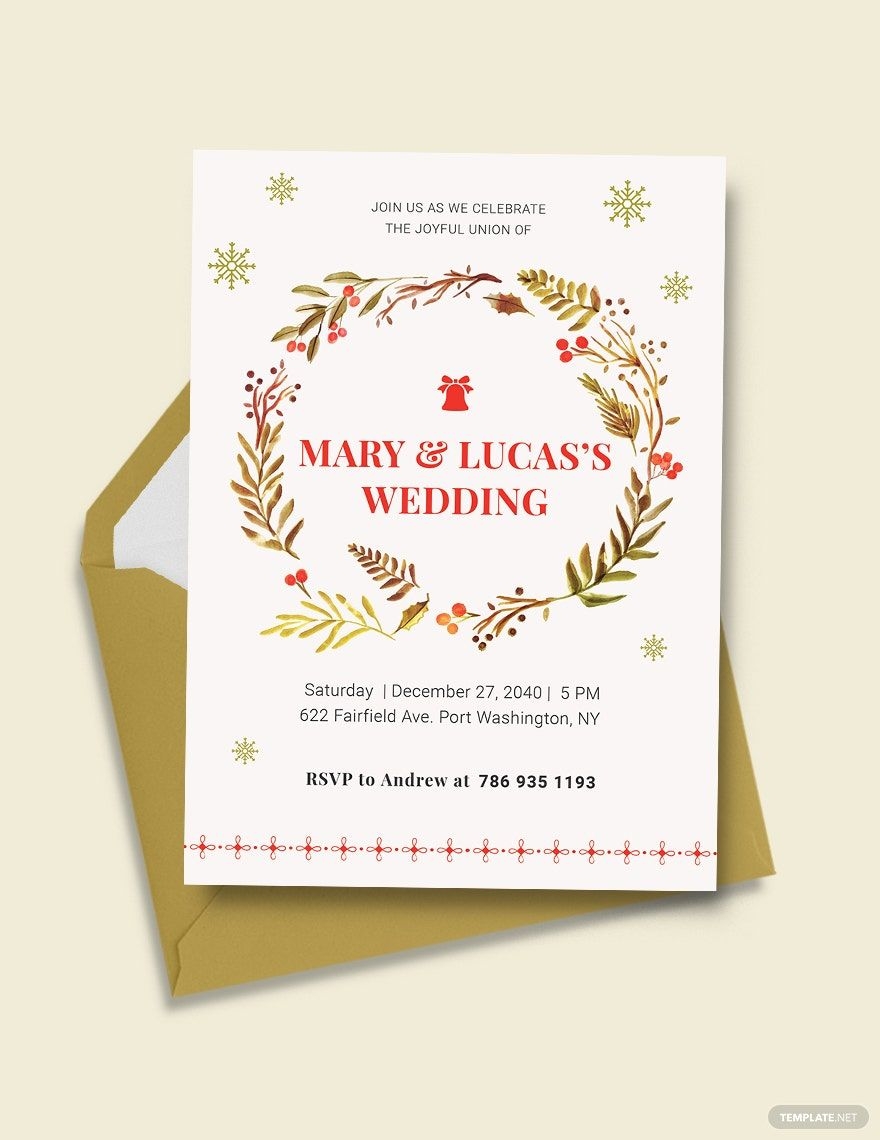 Winter Invitation Template In PSD Word Publisher Illustrator Pages 