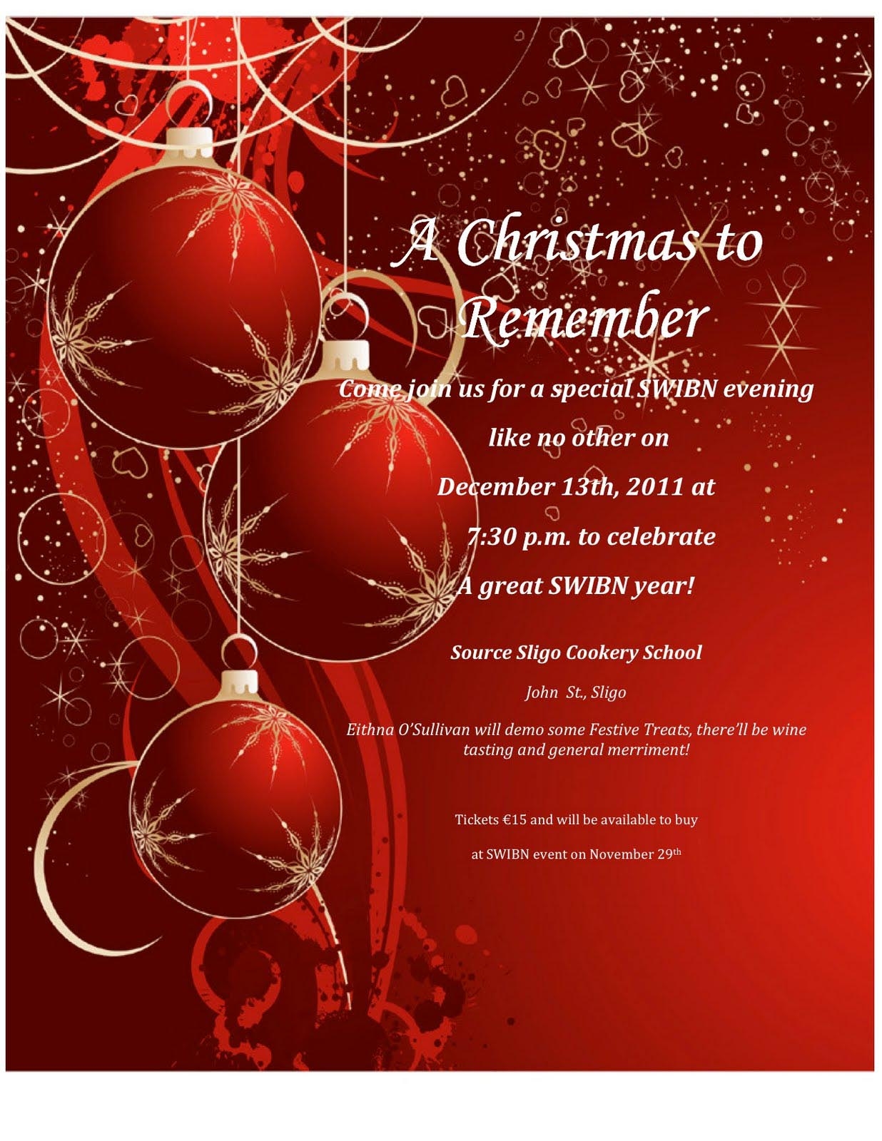 holiday party invite free template