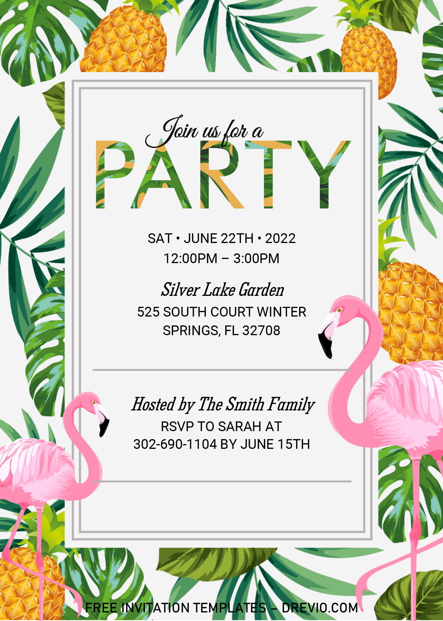 party invite word template