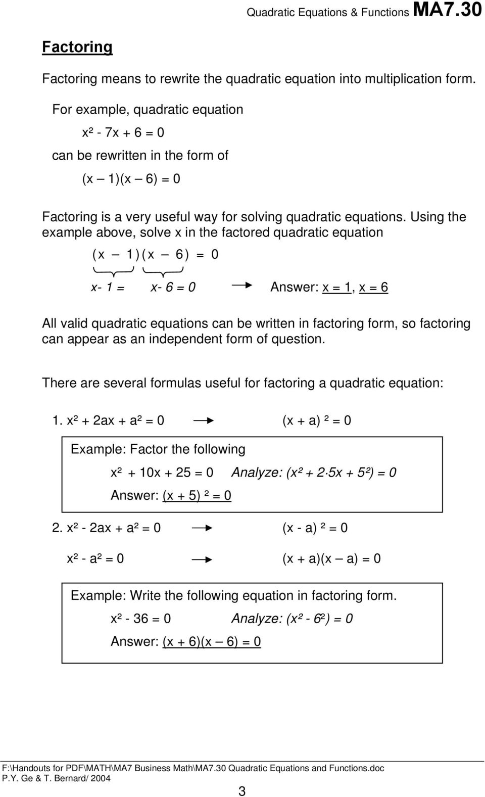 Word Problems With Quadratic Equations Worksheet Quadraticworksheet