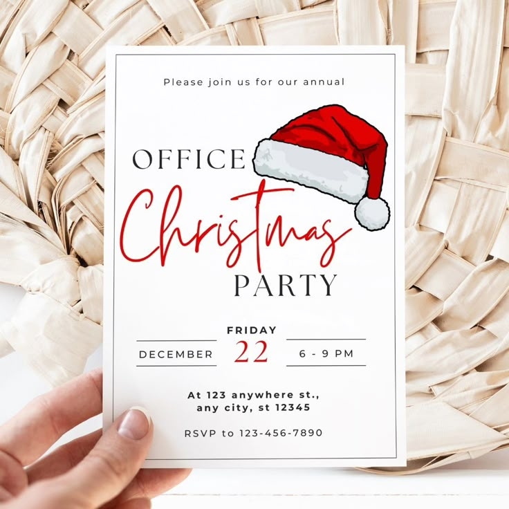 Work Christmas Party Invitation Company Christmas Party Invite