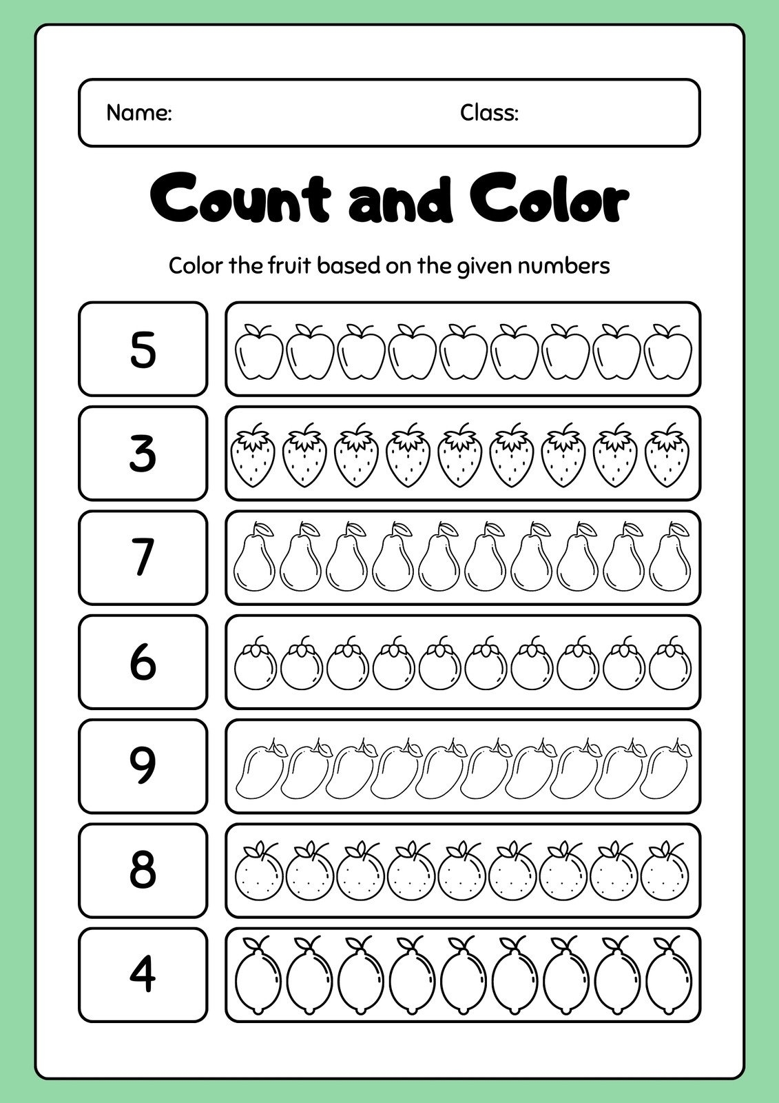 free printable worksheets kindergarten