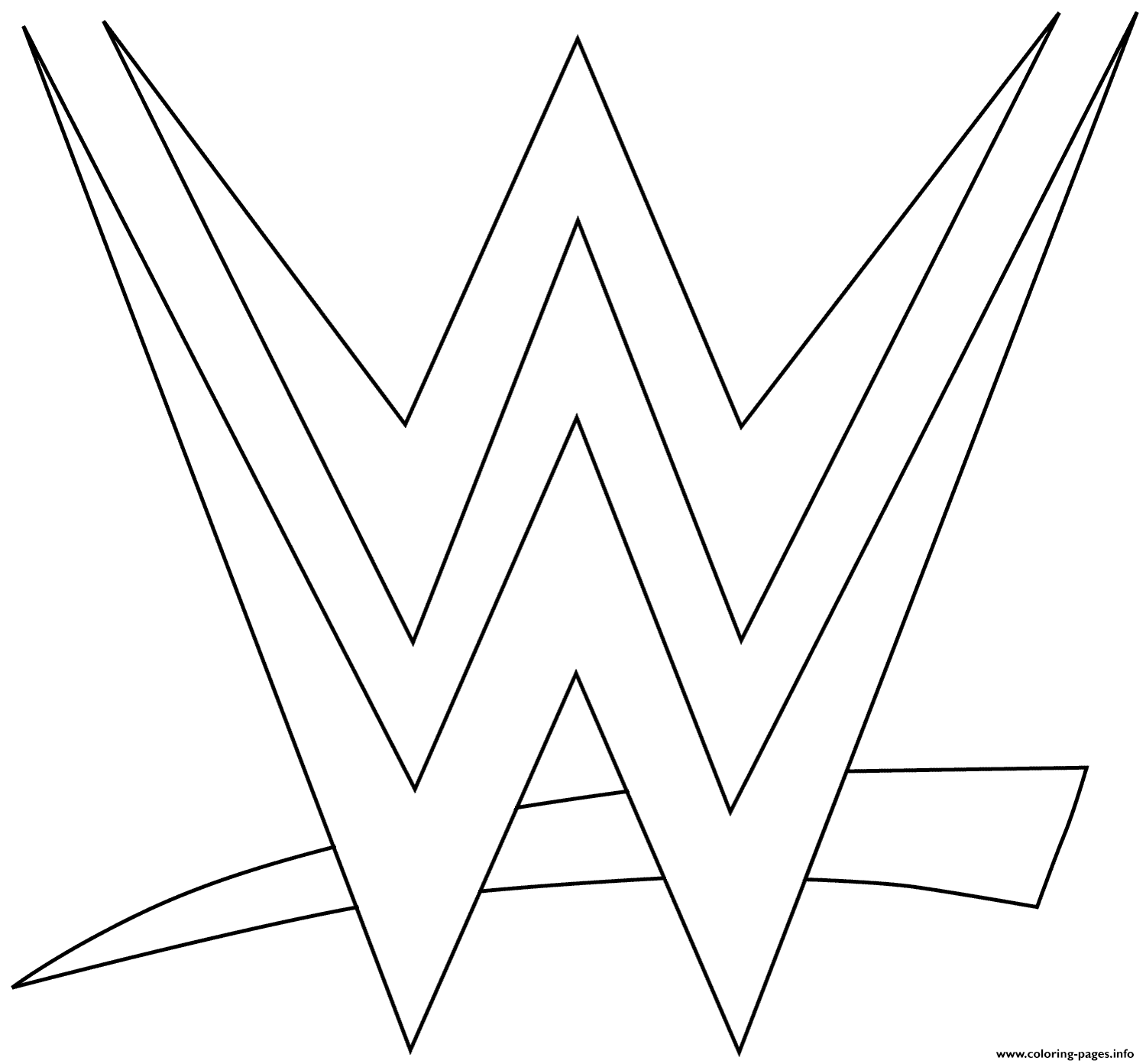 Wwe Logo Coloring Page Coloring Pages Printable