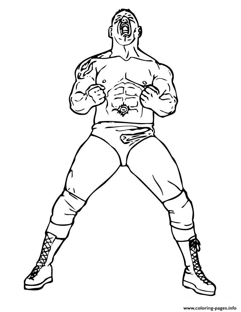 Wwe Coloring Book Pages