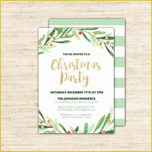 Xmas Invitation Templates Free Of 20 Christmas Party Invitation 