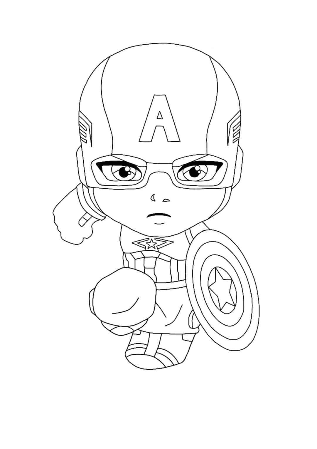 Young Captain America Coloring Pages 2 Free Printable Coloring Sheets 